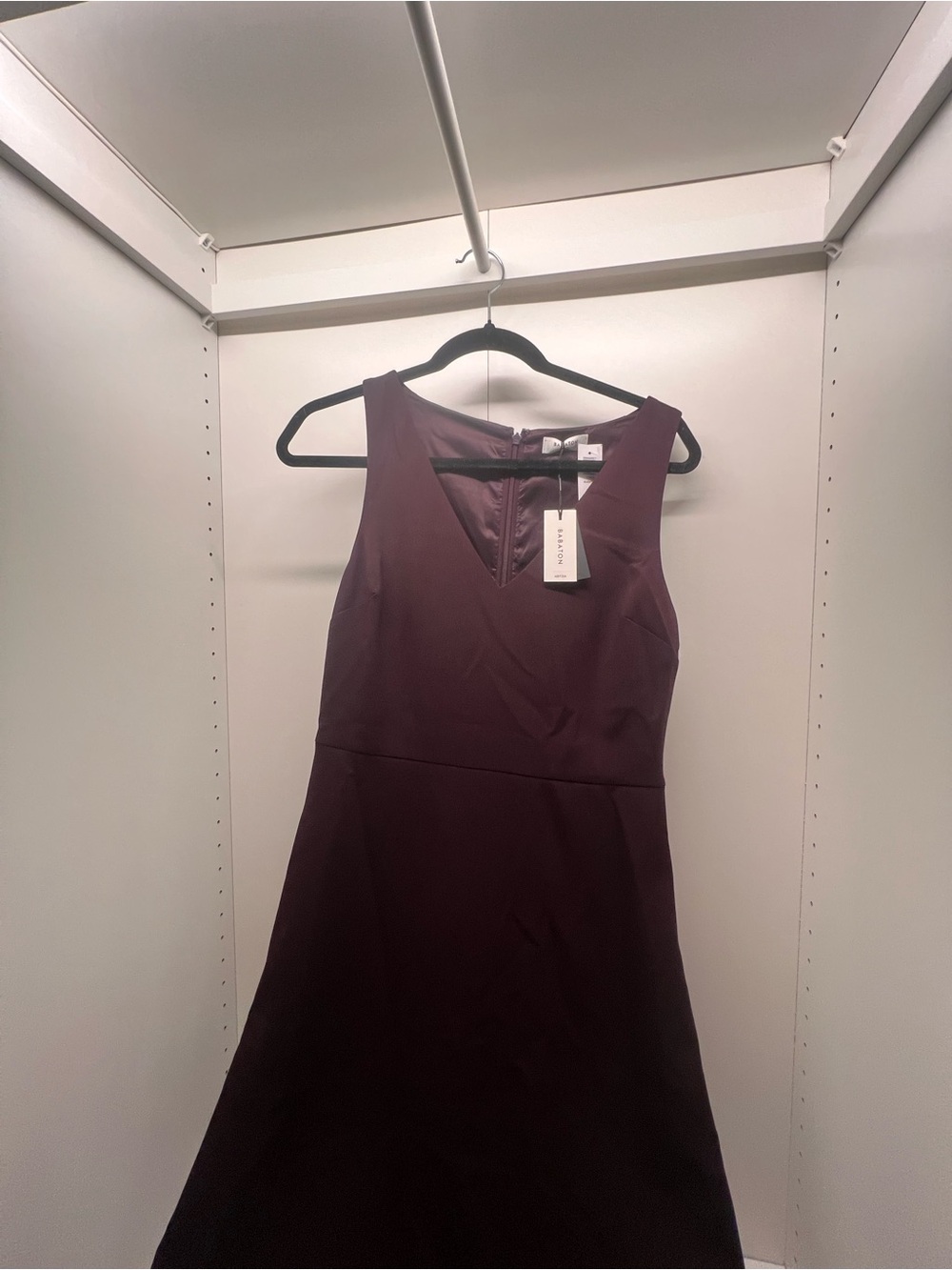 Babaton Plum V-Neck Midi Dress